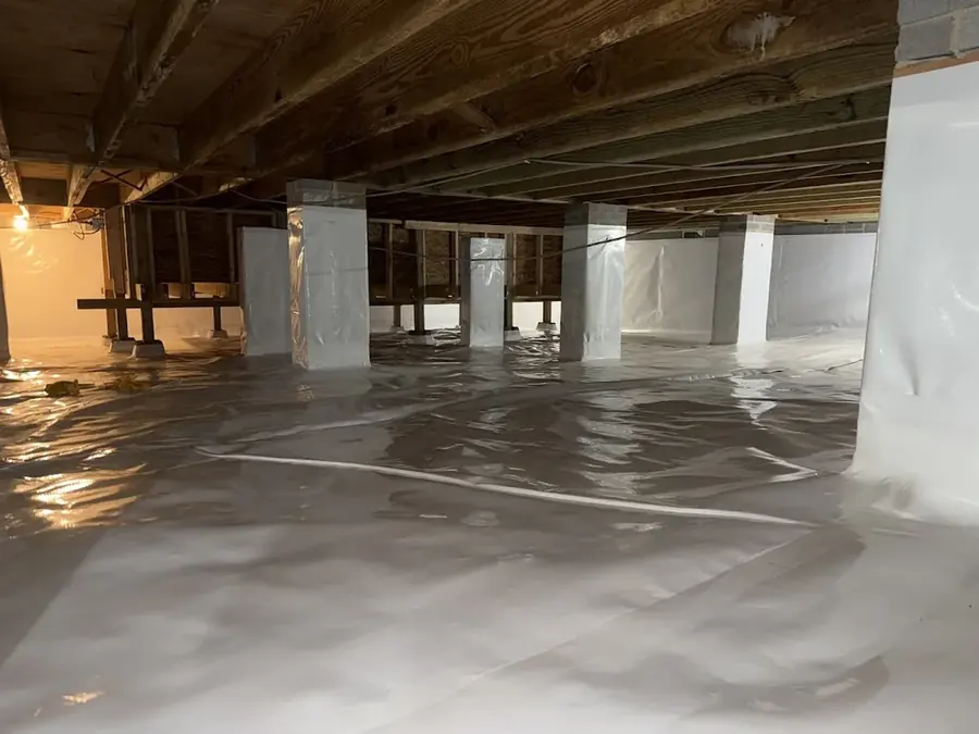 Drying and sealing a wet subfloor in a North Dallas property